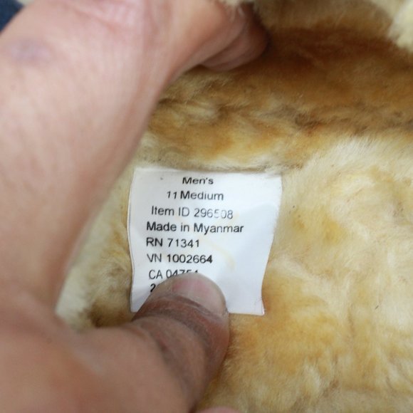 LL BEAN Blue Suede Wicked Good Shearling Lined Slippers Venetian 11 M - Picture 7 of 9